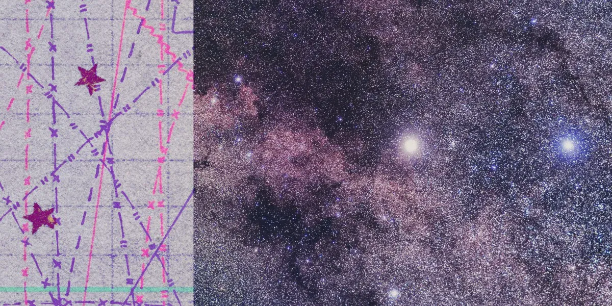 Alpha và Beta Centauri bên cạnh sơ đồ lộ trình liên sao