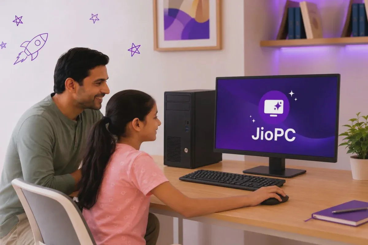 Giao diện JioPC chạy máy tính ảo từ đám mây
