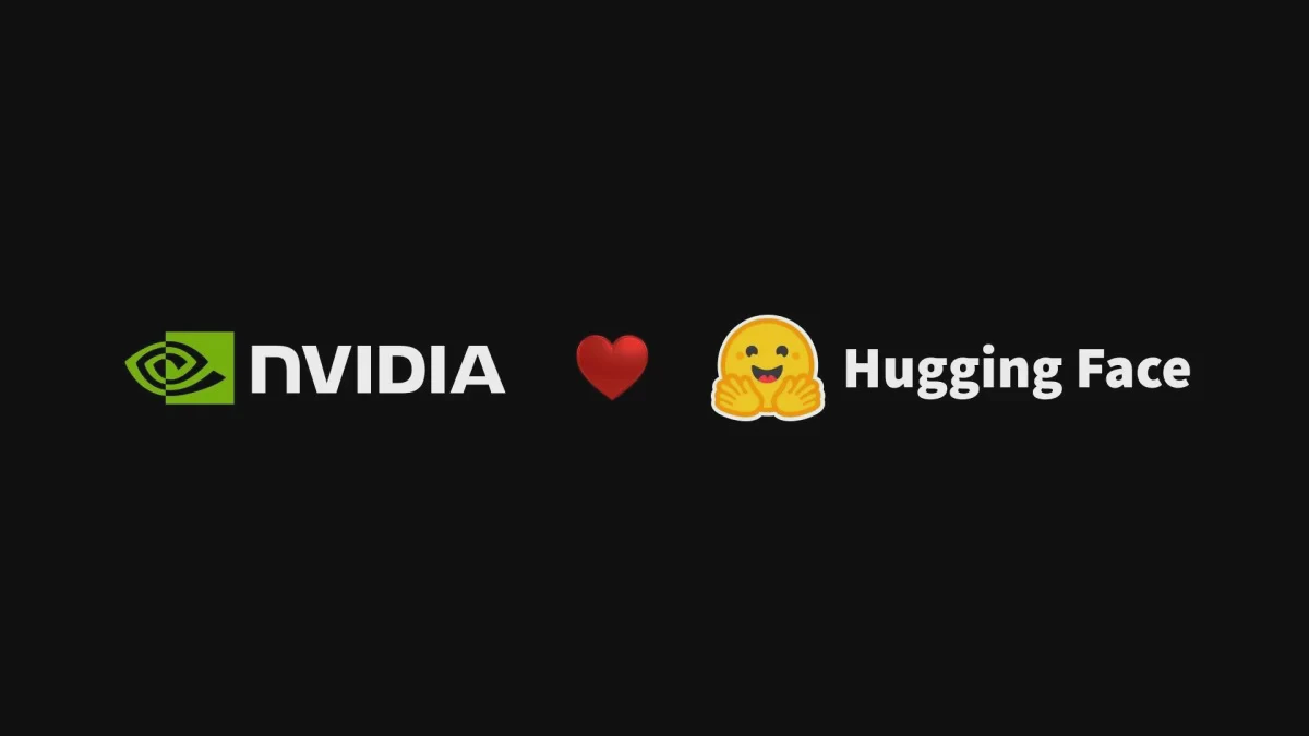 Biểu trưng Nvidia và Hugging Face trong thông báo mua lại