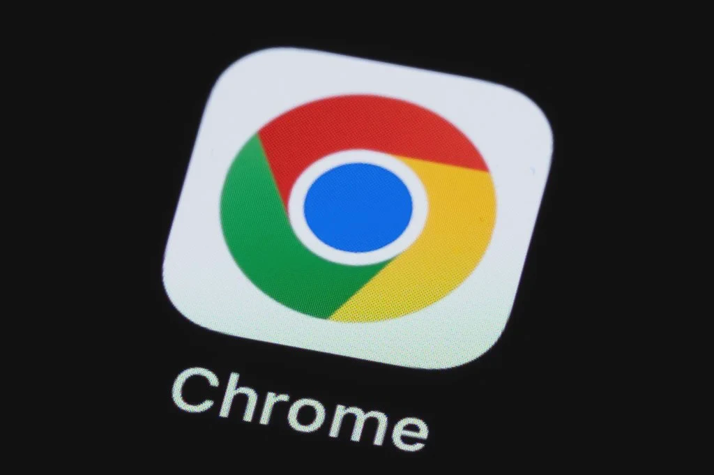 Biểu tượng Google Chrome trên màn hình điện thoại