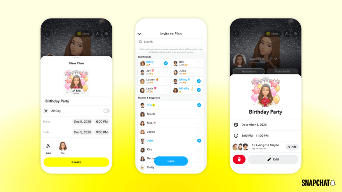 Snapchat nhắm vào Partiful bằng tính năng lập sự kiện