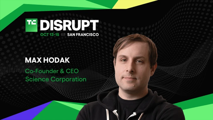 Max Hodak trong ảnh giới thiệu diễn giả tại TechCrunch Disrupt 2026