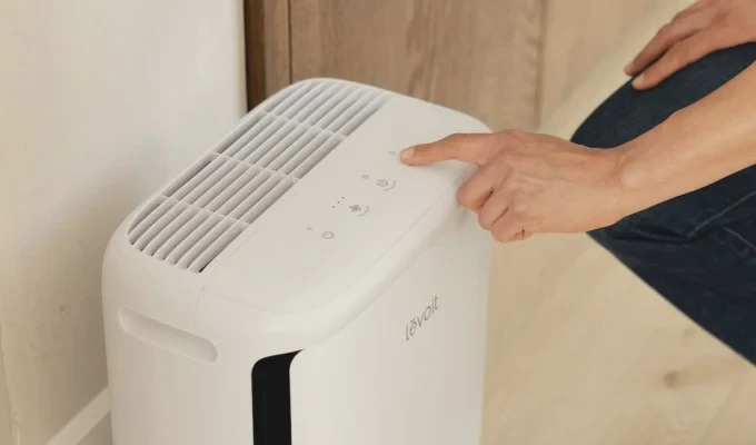 Máy lọc khí Levoit Vital Pet Pro đặt trong phòng có thú cưng