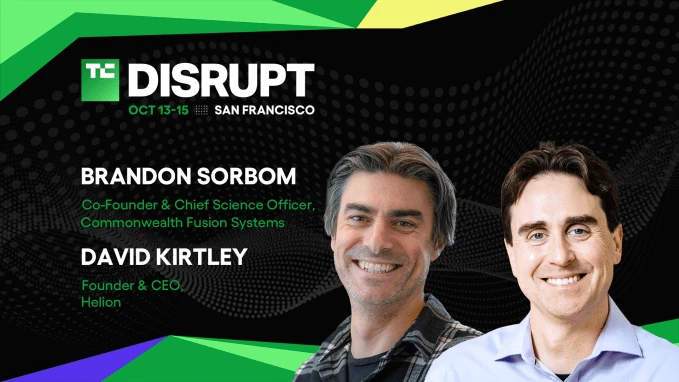 Brandon Sorbom và David Kirtley tại chương trình Disrupt 2026