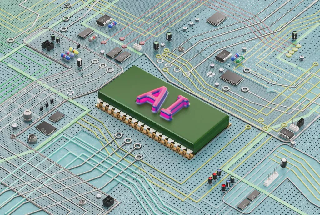 Bo mạch điện tử phức tạp tích hợp chip trí tuệ nhân tạo