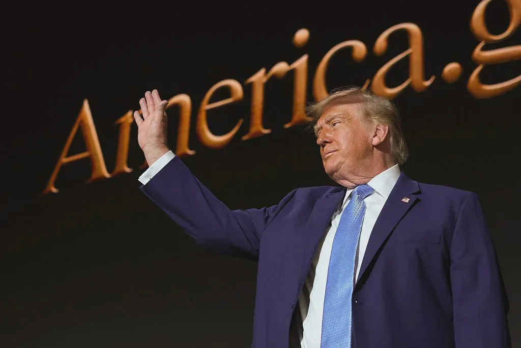 Tổng thống Donald Trump phát biểu tại một sự kiện ở Mỹ