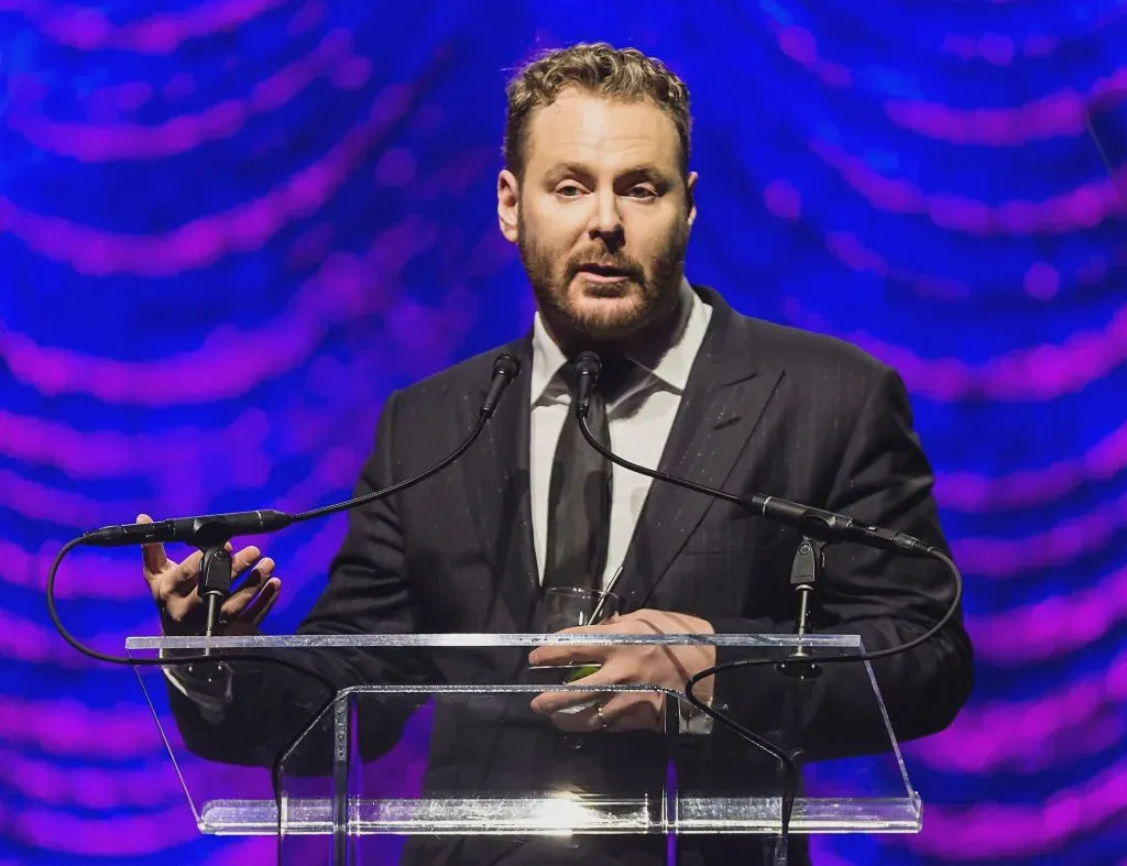 Sean Parker tại một sự kiện của ngành công nghệ và âm nhạc