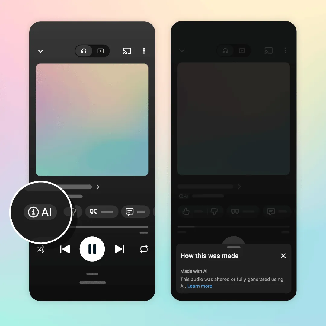 YouTube Music gắn nhãn nhạc tạo bằng AI