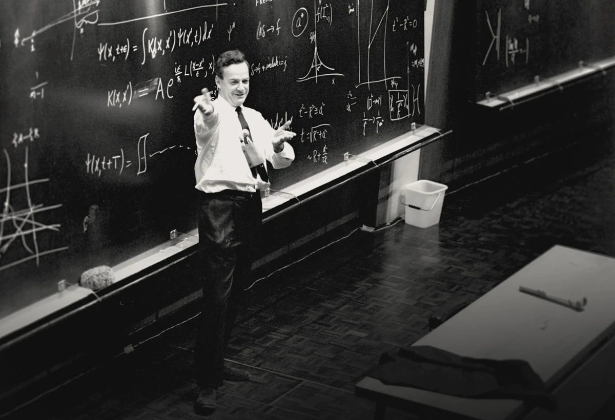 Richard Feynman phát biểu tại một hội nghị khoa học ở Genève năm 1965