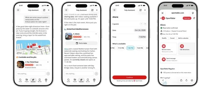 Yelp có thể gọi nhà hàng hỏi thời gian chờ thay bạn