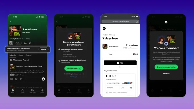 Spotify ra mắt gói hội viên podcast trả phí