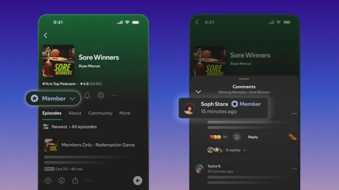 Trang chương trình Spotify hiển thị lựa chọn đăng ký hội viên