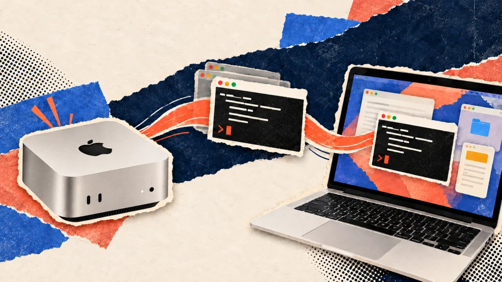 Beam tách cửa sổ khỏi Mac Mini chạy tác tử