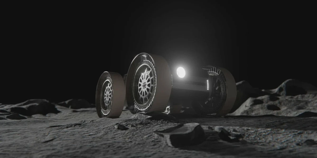 Mô phỏng rover FLIP của Astrolab di chuyển trên Mặt Trăng