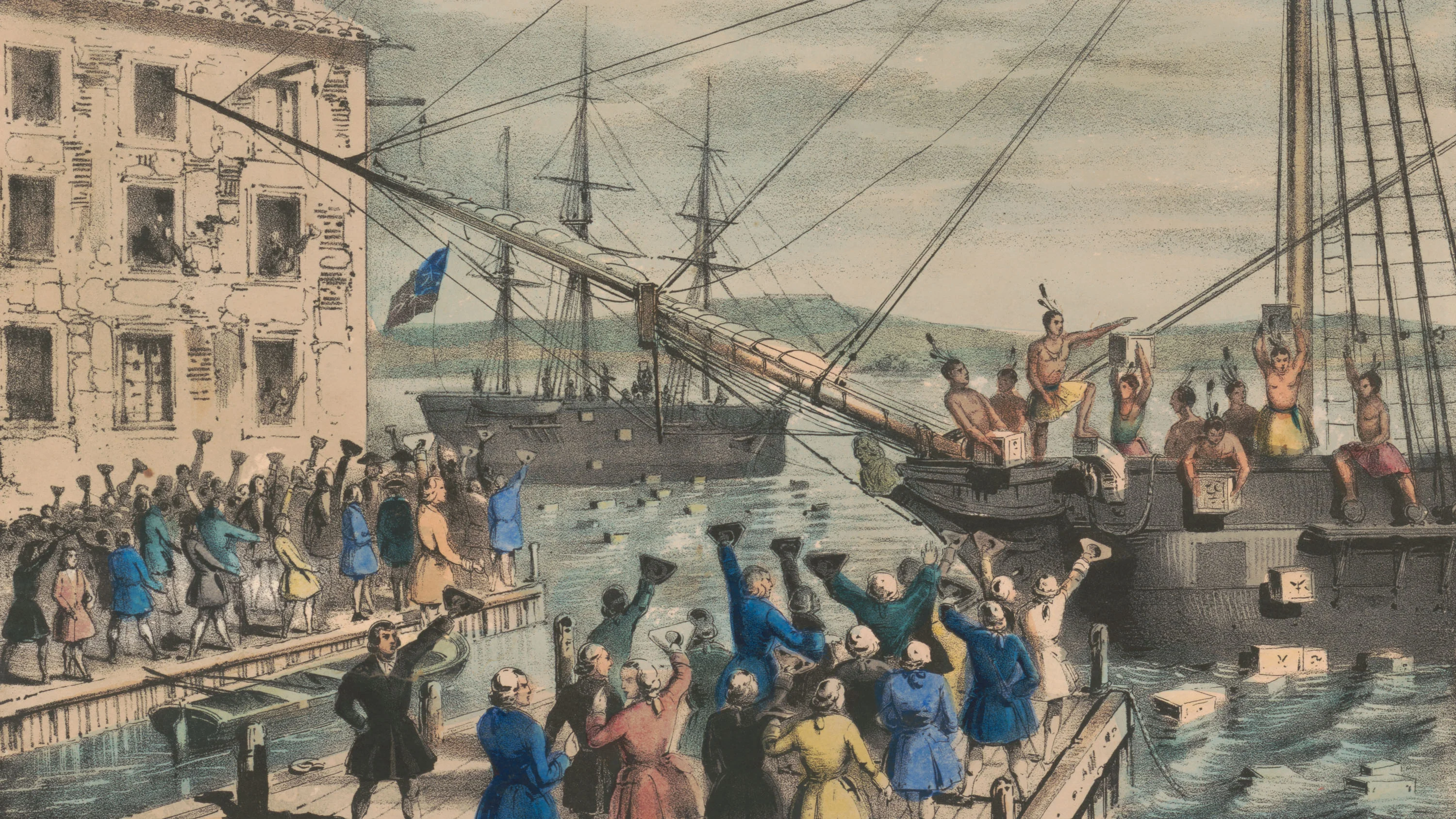 Nhãn trà không phải di vật Tiệc trà Boston