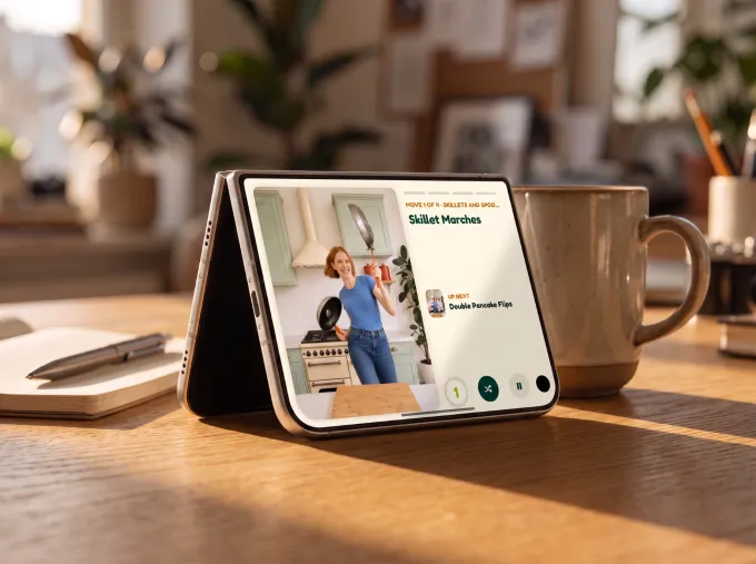 Wakeout hướng dẫn vận động trên iPhone Duo đặt ở nhiều tư thế